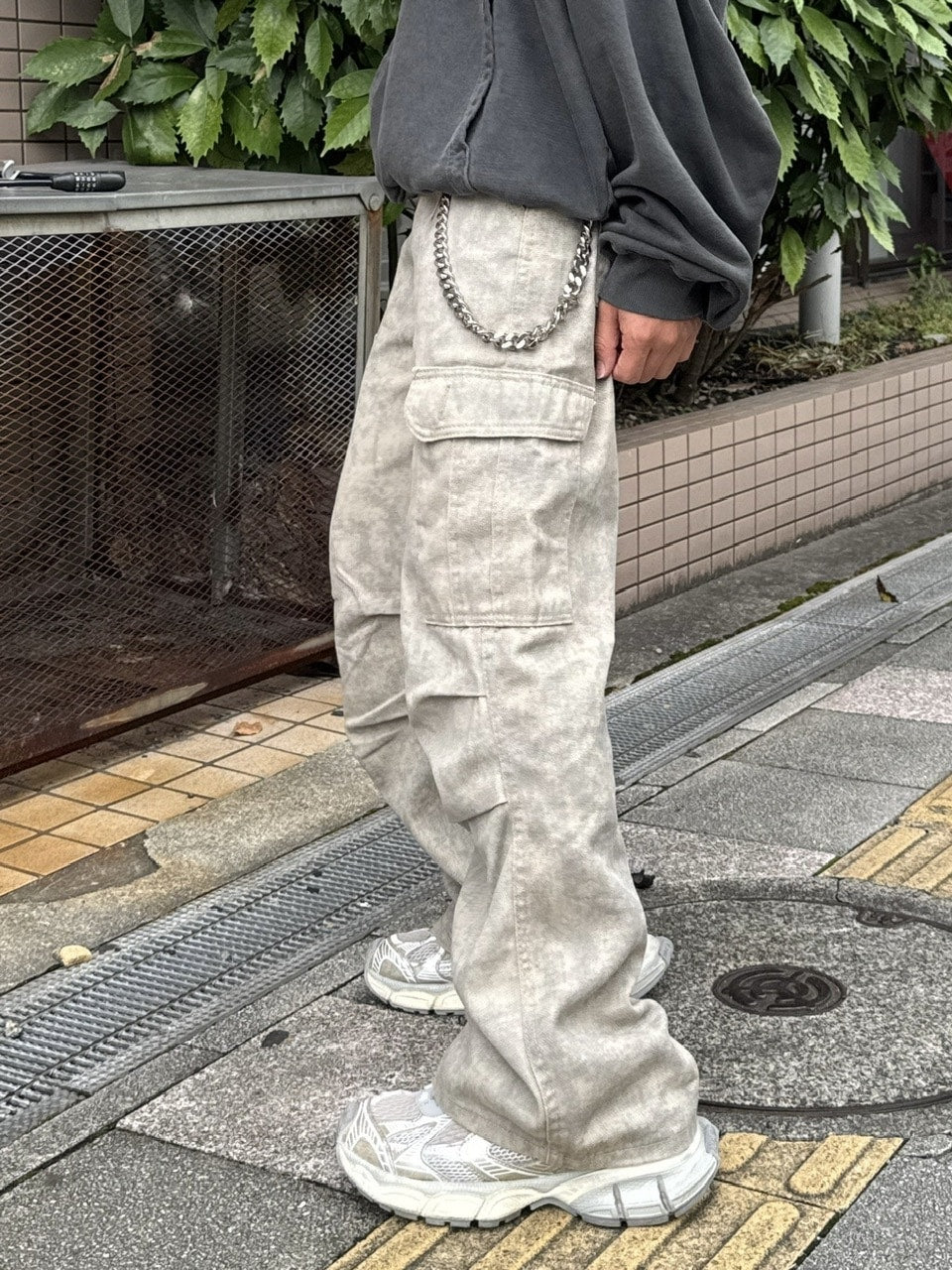 国際配送【RENOL】key holder set pattern denim pants