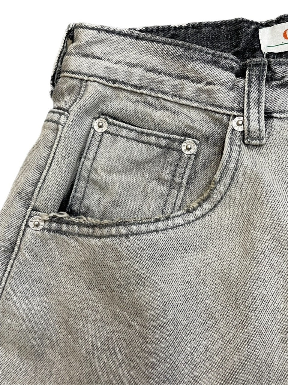 受注制【oaks】wash wide denim pants
