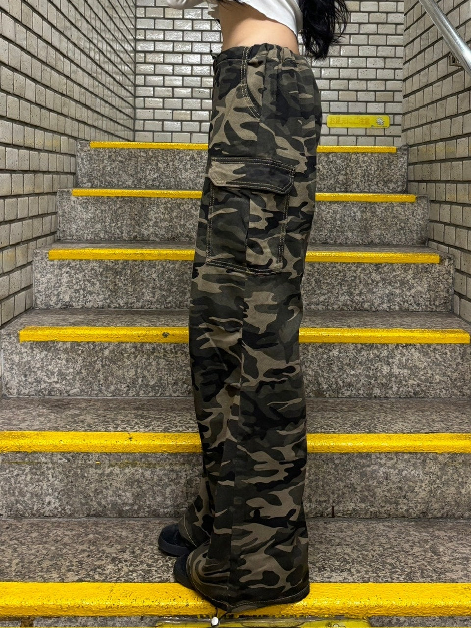 受注制【oaks】camo cargo wide pants
