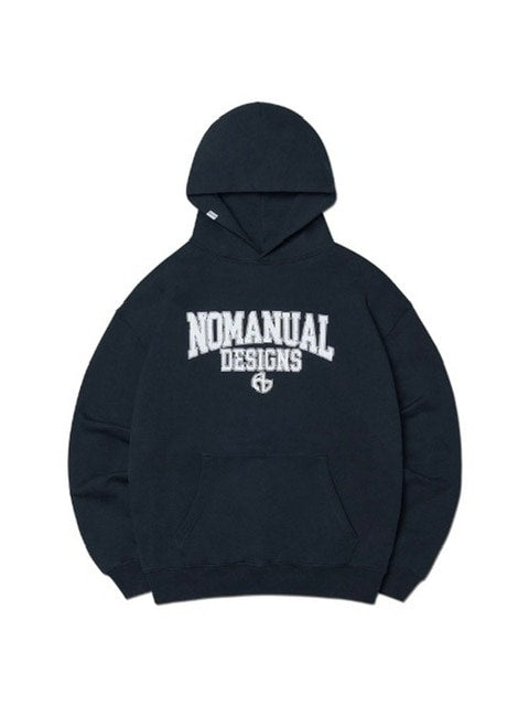 【NOMANUAL】A.L HOODIE / 【ノーマニュアル】ロゴプリント長袖パーカー