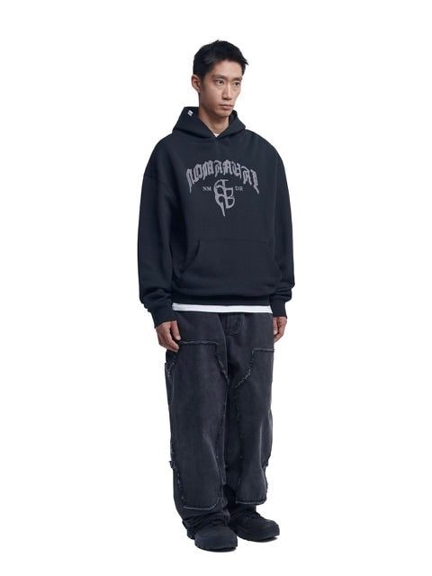 【NOMANUAL】G.B HOODIE / 【ノーマニュアル】ロゴプリント長袖パーカー