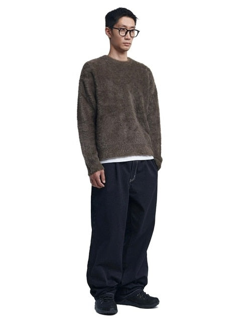 【NOMANUAL】CROPPED HAIRY KNIT 2 / 【ノーマニュアル】クロップドヘアリー長袖ニット