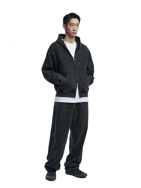 【NOMANUAL】M.L HOODED ZIP-UP / 【ノーマニュアル】ジップアップ長袖パーカー