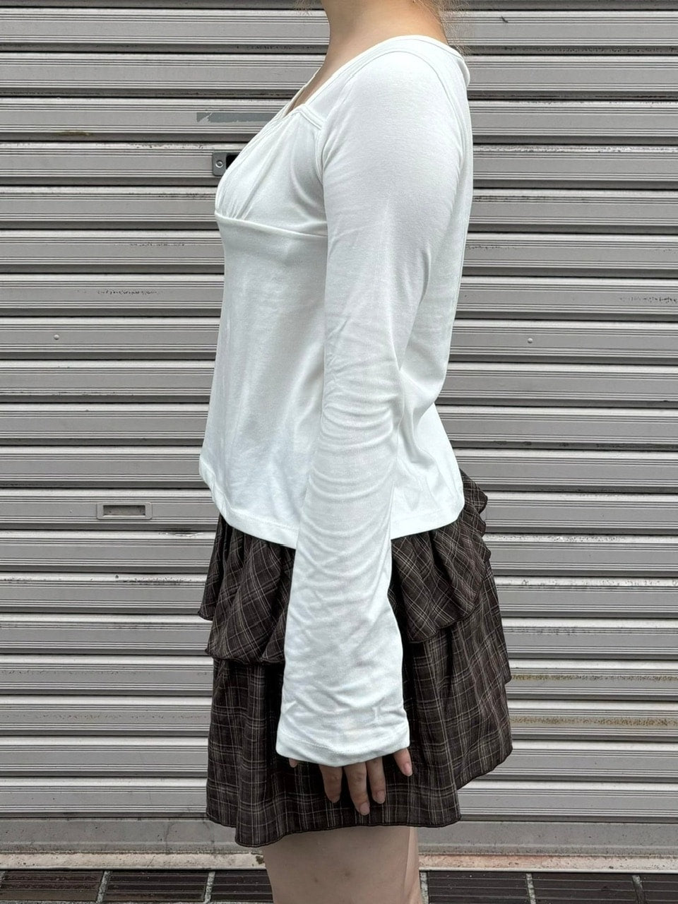 受注制【oaks】shirring long sleeve (3color) / 【オークス】シャーリング長袖Tシャツ