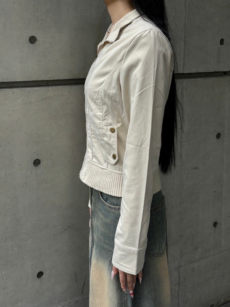 受注制【oaks】vintage patchwork cropped jacket