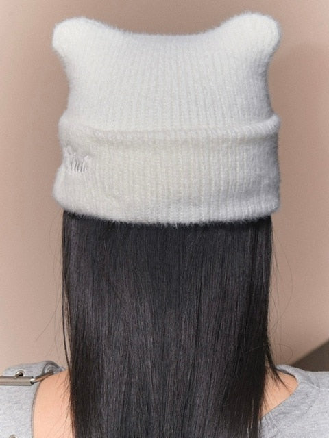 【FANCY CLUB】SOFT CREAM BEANIE / 【ファンシークラブ】ソフトクリーム猫耳ニット帽子