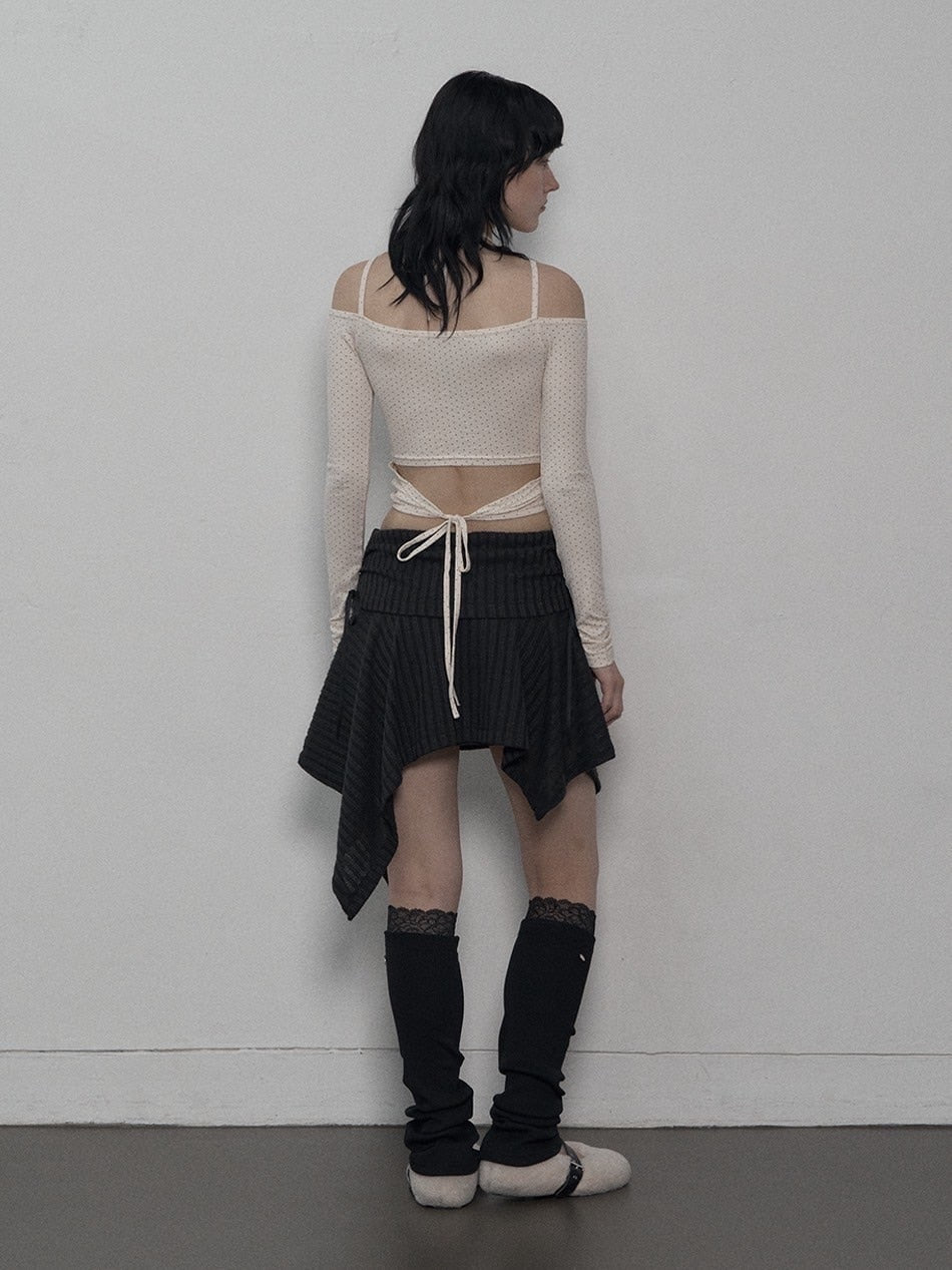 【SETUP-EXE】DOT OFF-SHOULDER TOP