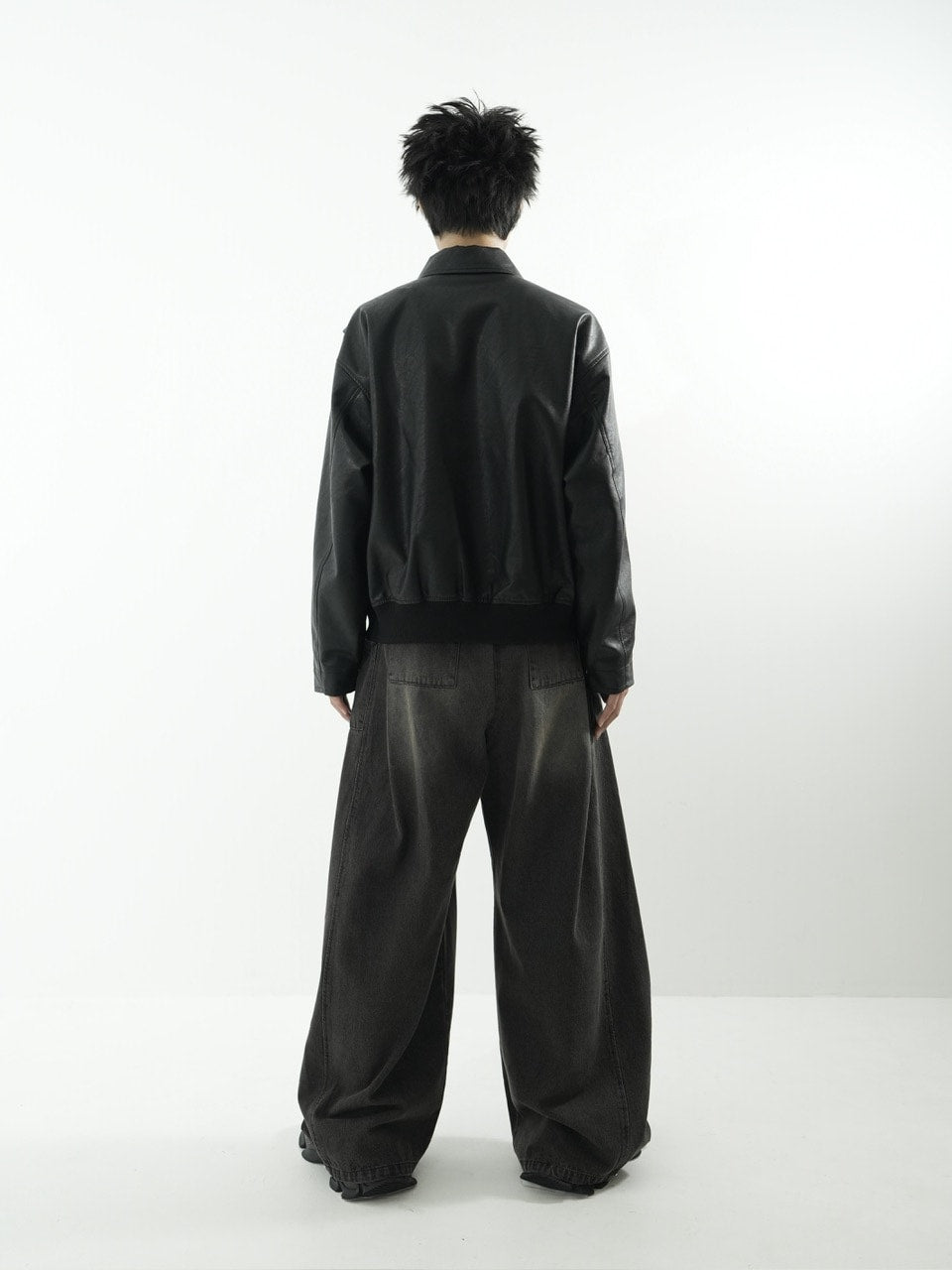 【CS】multi vegan leather blouson (black)
