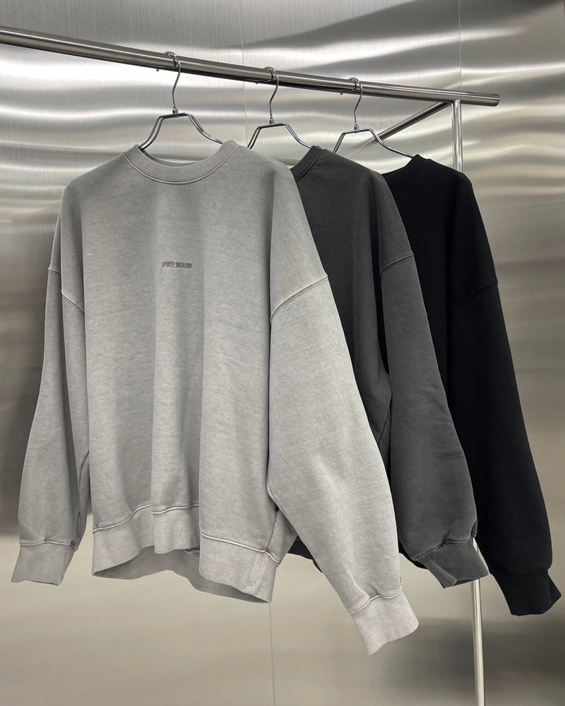 受注制【nmtc +】logo pigment sweat shirts (3color)