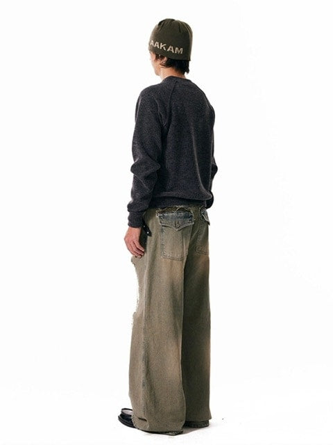 【AAKAM】Eagle Printed Knit / 【アーカム】イーグルプリント長袖ニット