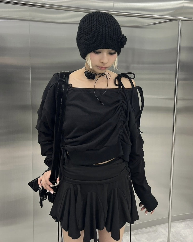 受注制【nmtc +】gather sleeve sweat shirts (3color)