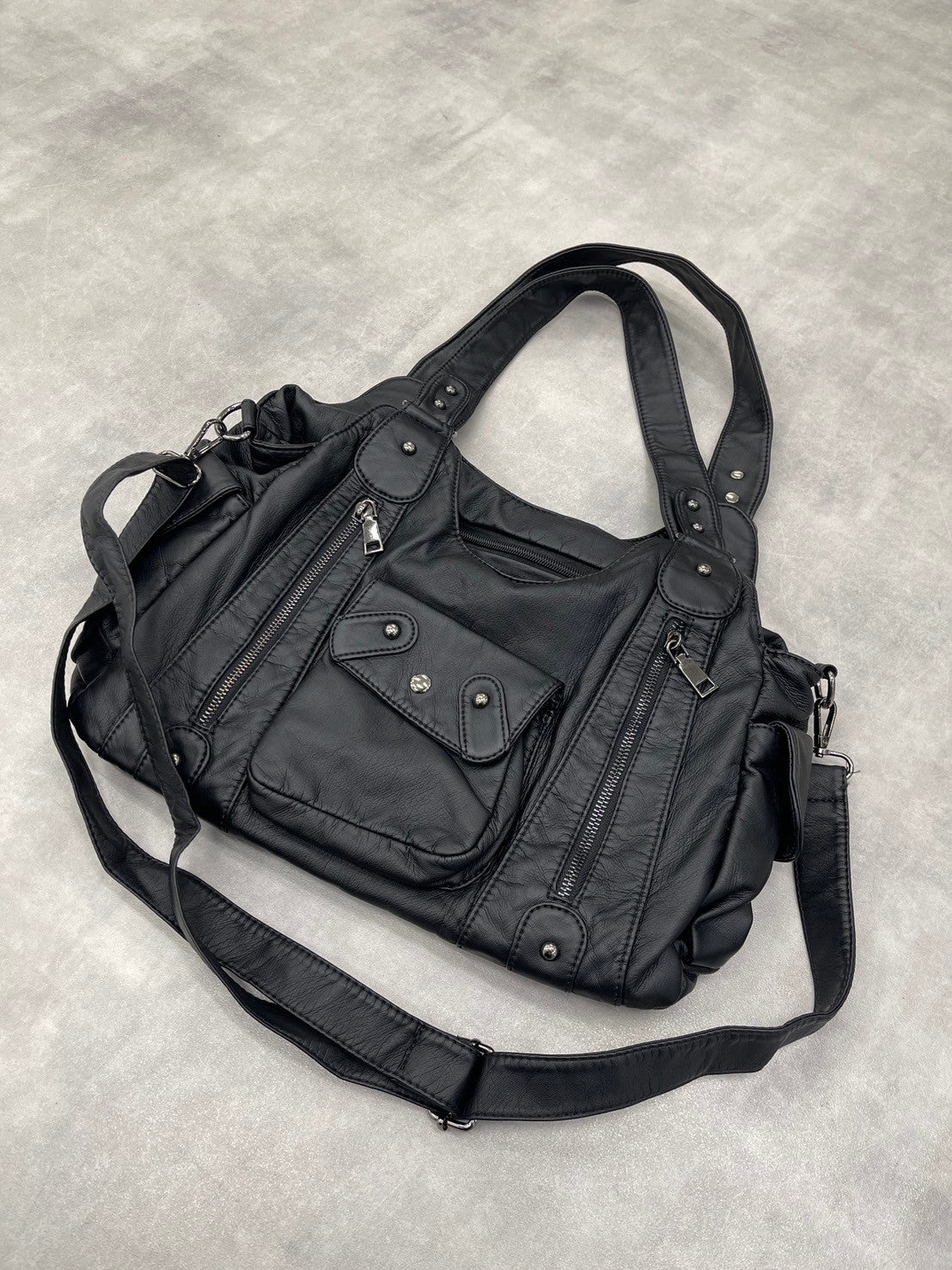 受注制【nmtc +】2way leather pocket shoulder bag / 【エヌエムティーシープラス】ツーウェイコーティングポケットショルダーバッグ