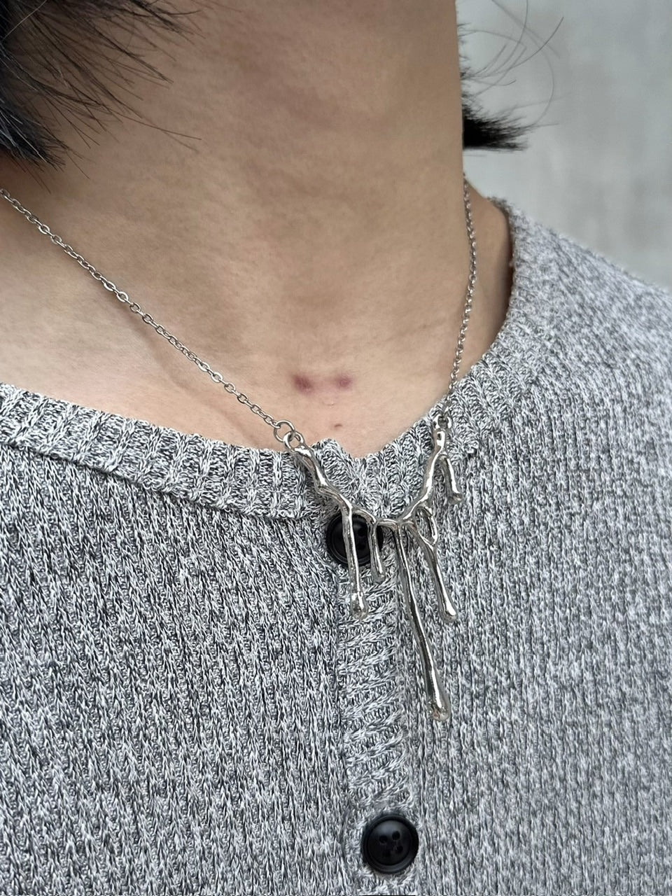 国際配送【LUV CODE】liquid design necklace