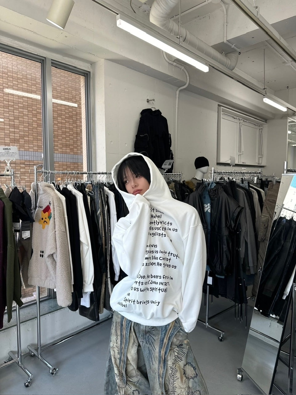 【LUV CODE】lettering hoodie (2color)