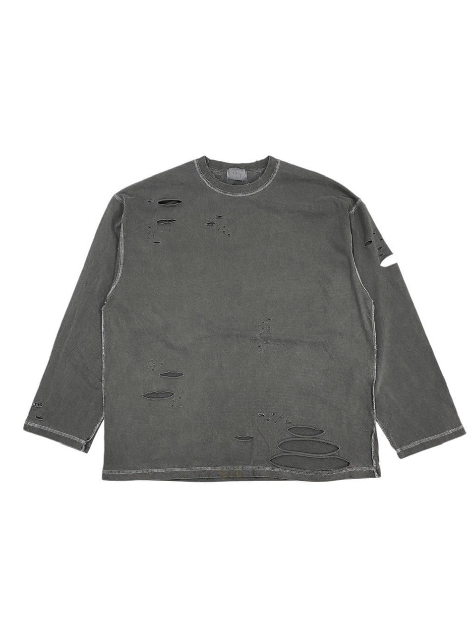 受注制【Never mind the XU】damage long sleeve tee 2 (3color)