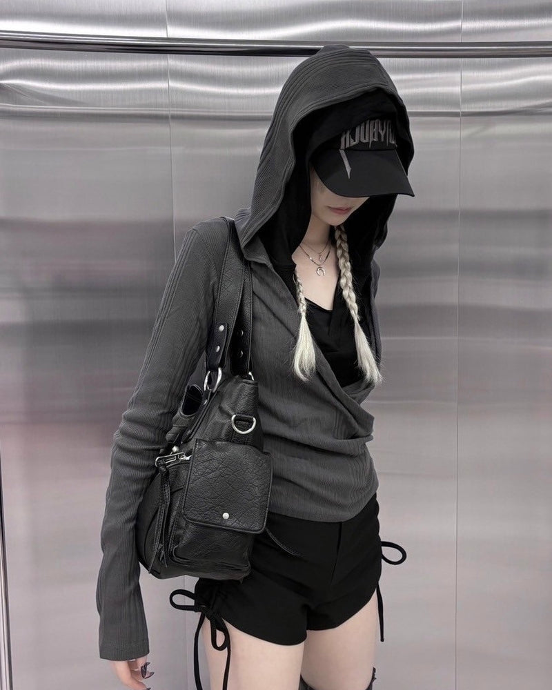 受注制【nmtc +】wrap hood long sleeve (3color)