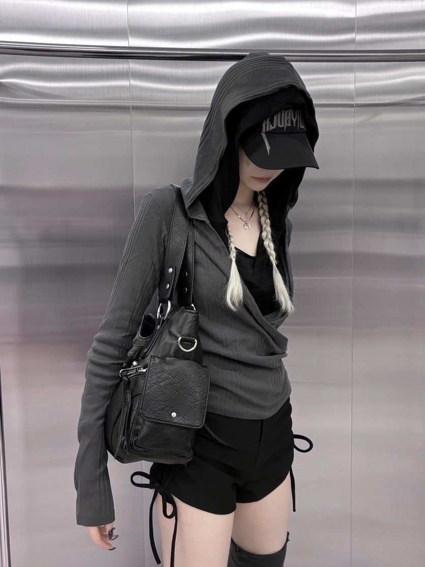 受注制【nmtc +】wrap hood long sleeve (3color)