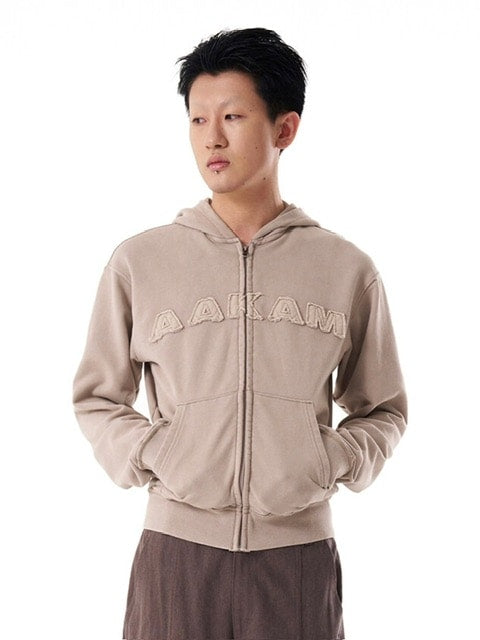 aakam ジップパーカーLogo Patch Zip-Up Hoodie AAKAM】Washed Logo Zip-Up Hoodie – PRESSING WEB SHOP