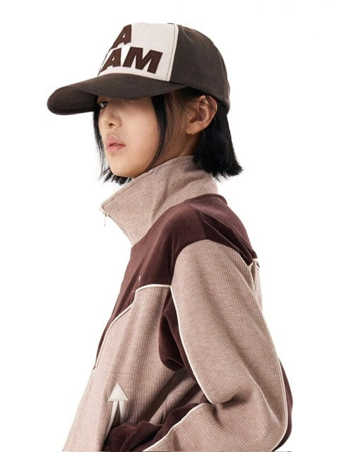 【AAKAM】Leather Patch Ball Cap