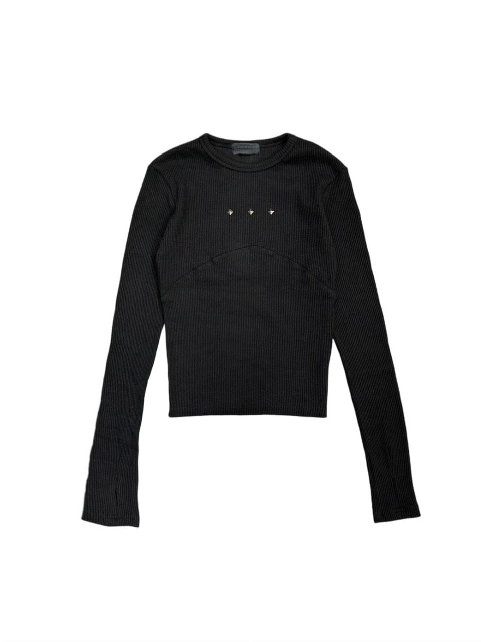 受注制【Never mind the XU】pigment rib long sleeve (3color)