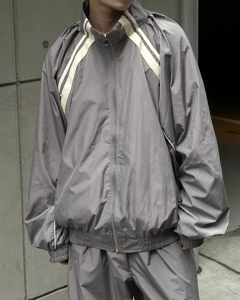 受注制【Chikashitsu +】set up line track jacket (2color) / 【チカシツプラス】セットアップサイドライントラック長袖ジャケットブルゾン