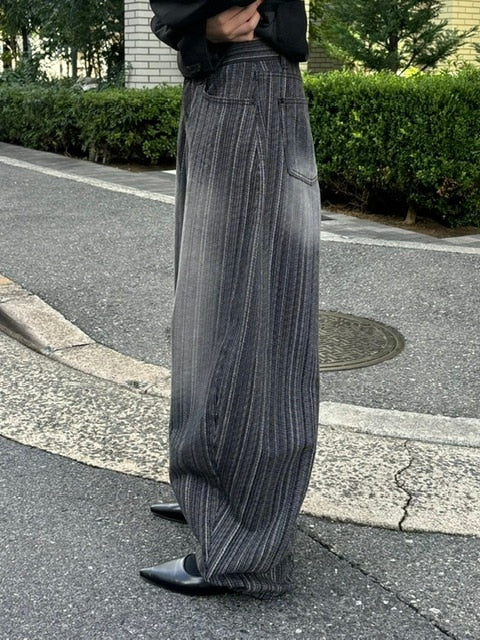 受注制【oaks】stripe design buggy pants