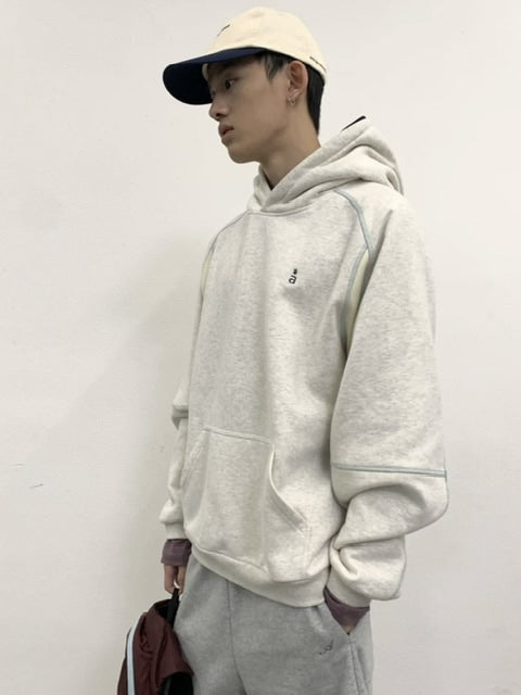 【ARCH by ROARINGWILD】Patchwork Fleece Hooded Sweatshirt