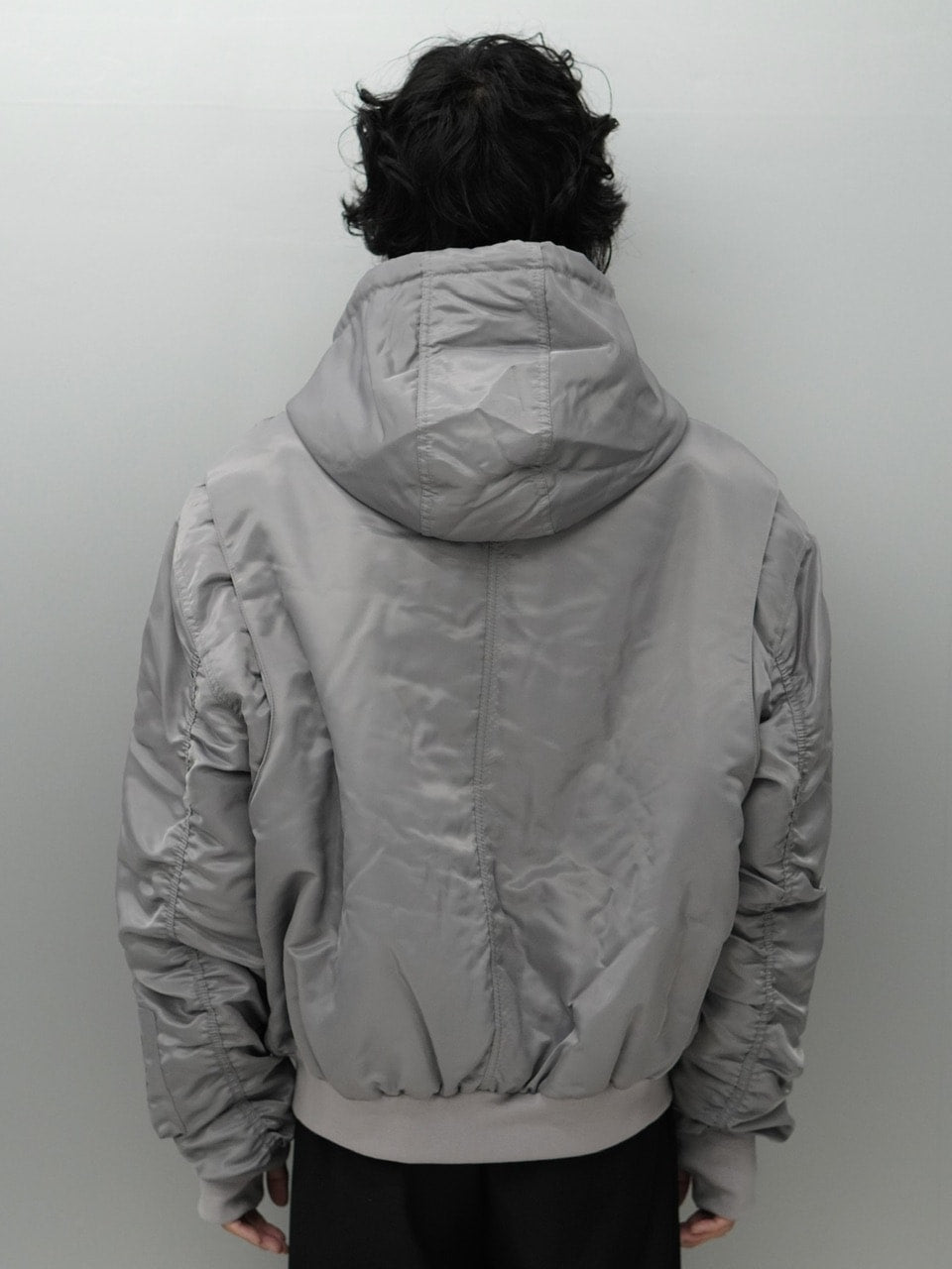 東京店WEB限定【Chikashitsu +】hooded bomber jacket (2color