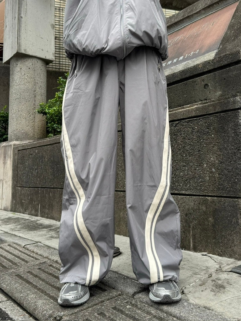 【Chikashitsu +】set up side line track pants (2color) / 【チカシツプラス】セットアップサイドライントラックパンツ