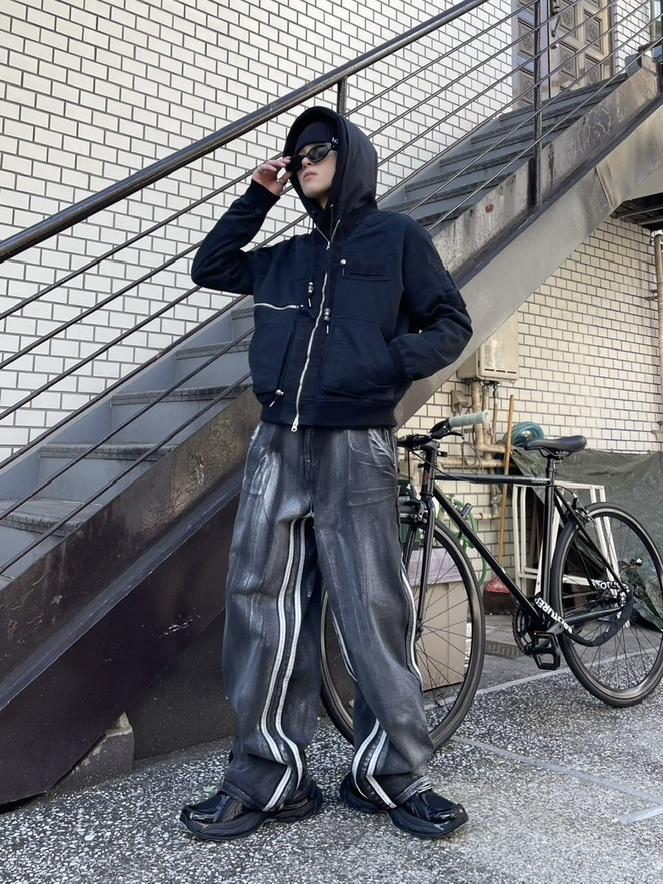 受注制【nmtc +】side line wash denim pants (2color)