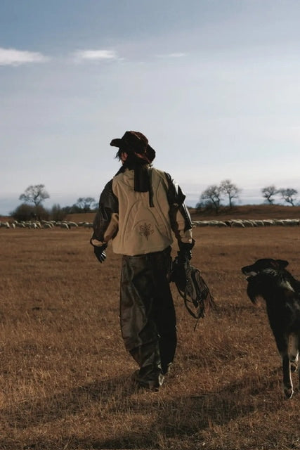 【PERSONSOUL】Leather Totem Coat