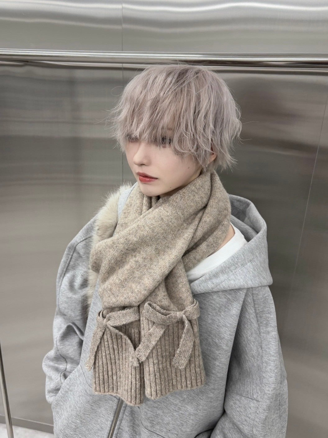 受注制【nmtc +】ribbon muffler (3color)