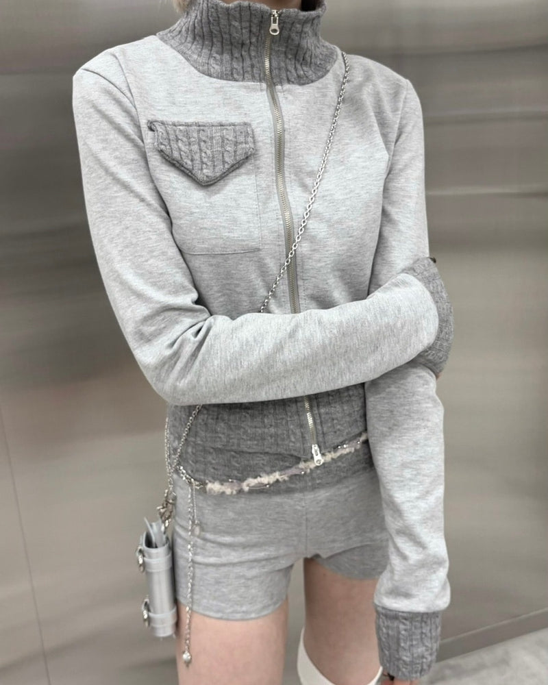 受注制【nmtc +】bi-color jacket and shorts set (3color)