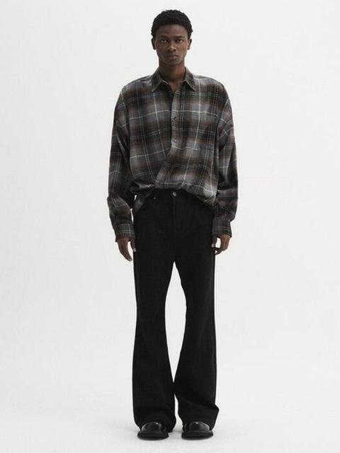 【DNSR】Oversized flannel check shirt
