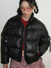 【CRANK】GLOSSY RIBBON DUCK DOWN PADDING / 【クランク】グロッシーリボンダック長袖パディングダウンジャケット