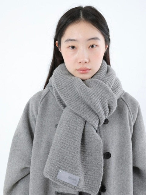 【Miseki seoul】Patch knit muffler