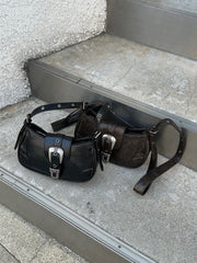 大阪店WEB限定受注制【Chikashitsu +】belt buckle shoulder bag (2color)