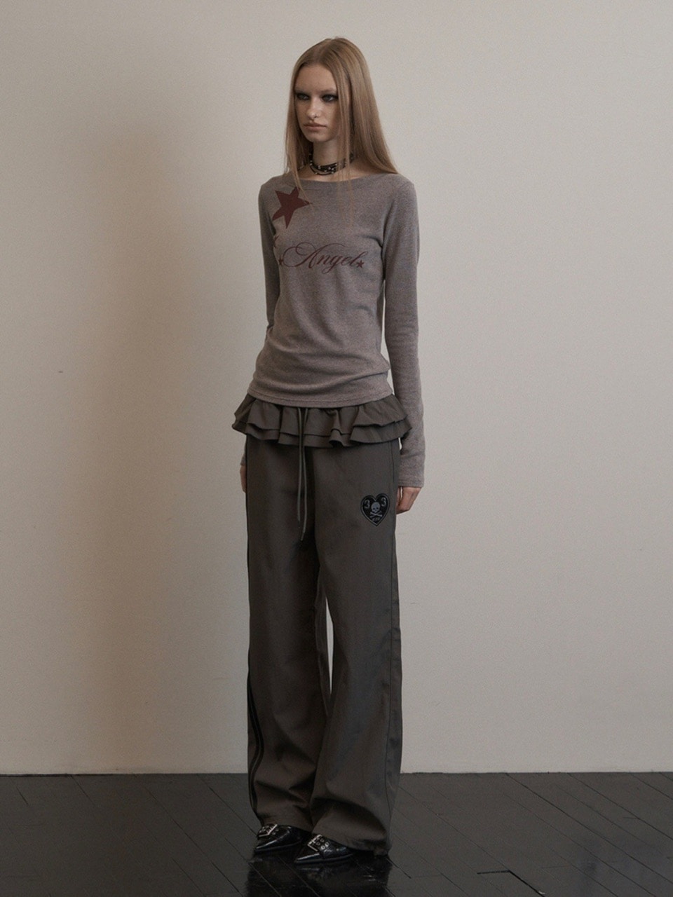 【SETUP-EXE】FRILL SPORTY PANTS