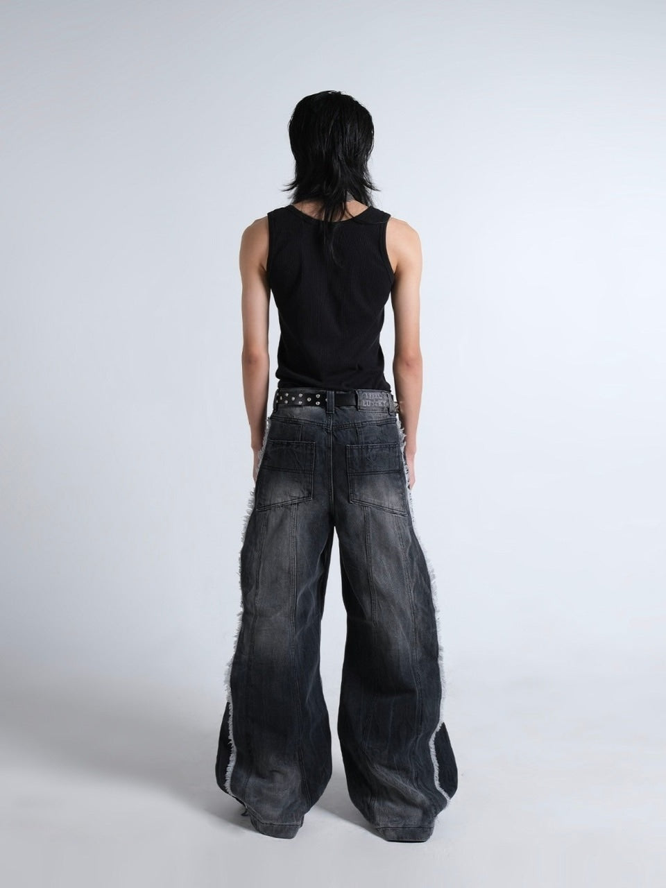 【IFEELLUCKY】Wide flare stud pants / 【アイフィールラッキー】ワイドフレアスタッズパンツ