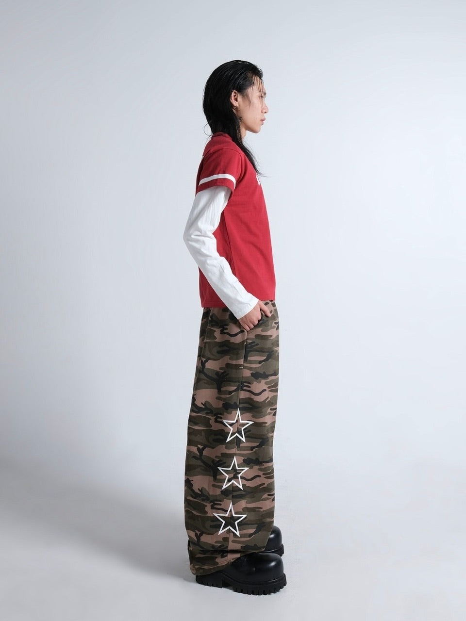 【IFEELLUCKY】Lucky army big sweat pants / 【アイフィールラッキー】ラッキーアーミービックスウェットパンツ