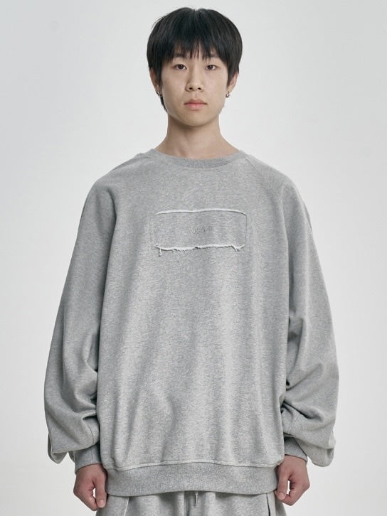 【AJOBYAJO】Raw Edge Batwing Sweatshirt