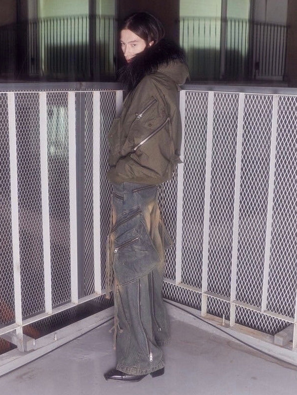 【SURGERY】oblique cargo jeans / 【サージェリー】カーゴデニムパンツ
