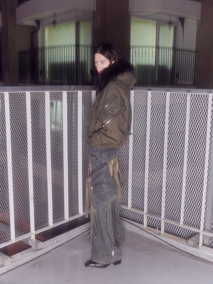 【SURGERY】oblique cargo jeans / 【サージェリー】カーゴデニムパンツ