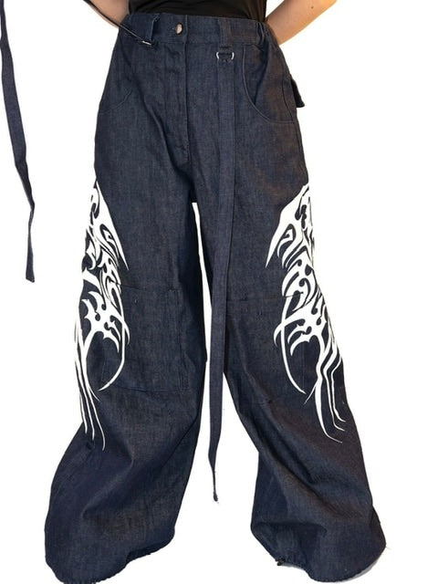 【ESQAPE】MECHA TRIBE PRINT TROUSERS