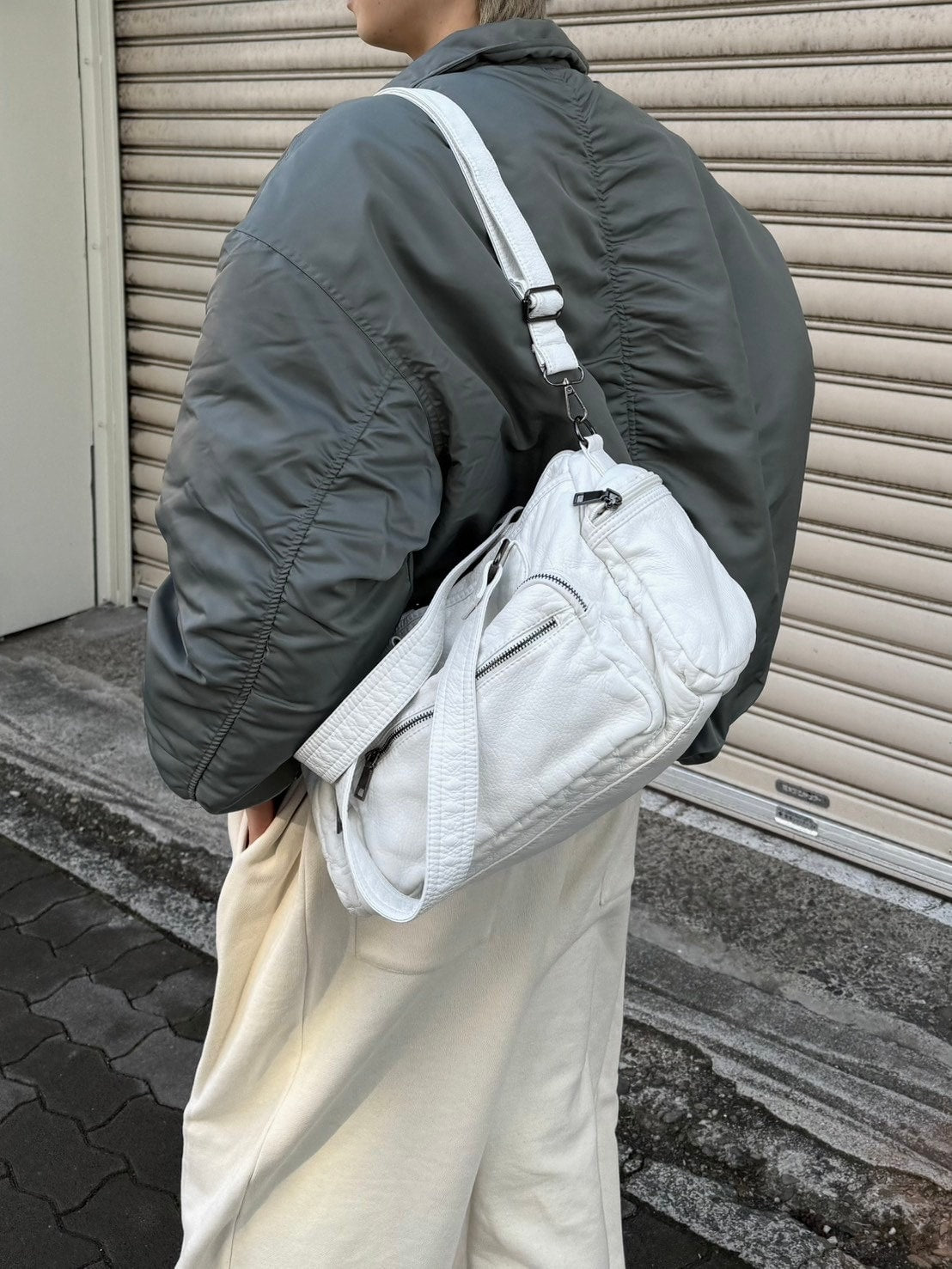 受注制【Chikashitsu +】vintage wash shoulder bag