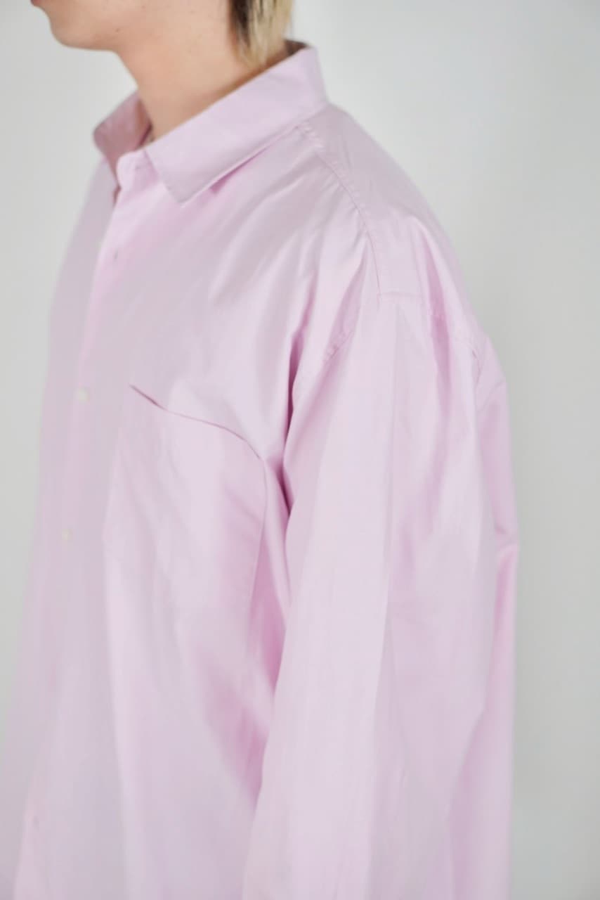 【Chikashitsu +】basic cotton shirt (3color)