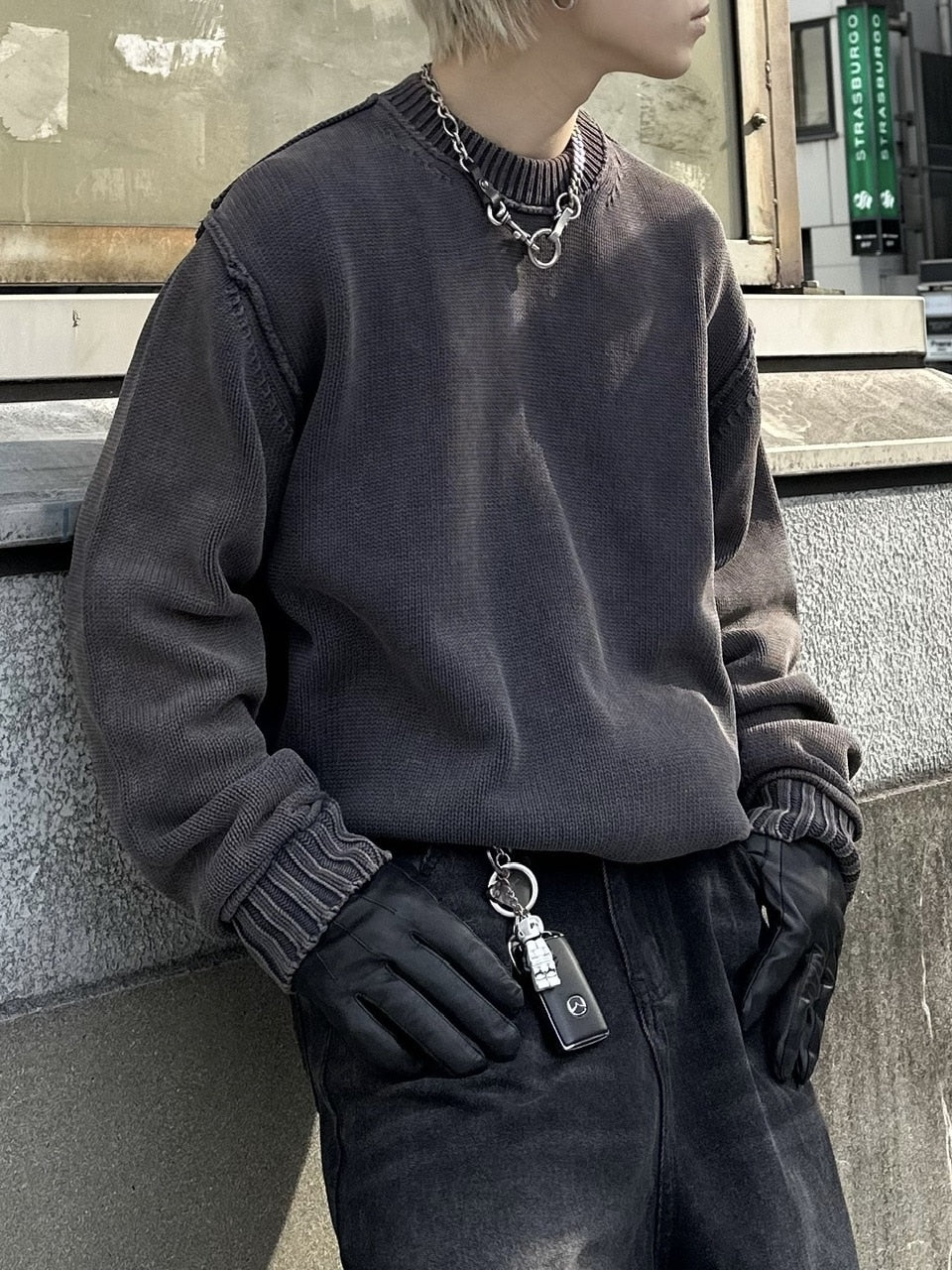 大阪店WEB限定【Chikashitsu +】pigment dyeing knit