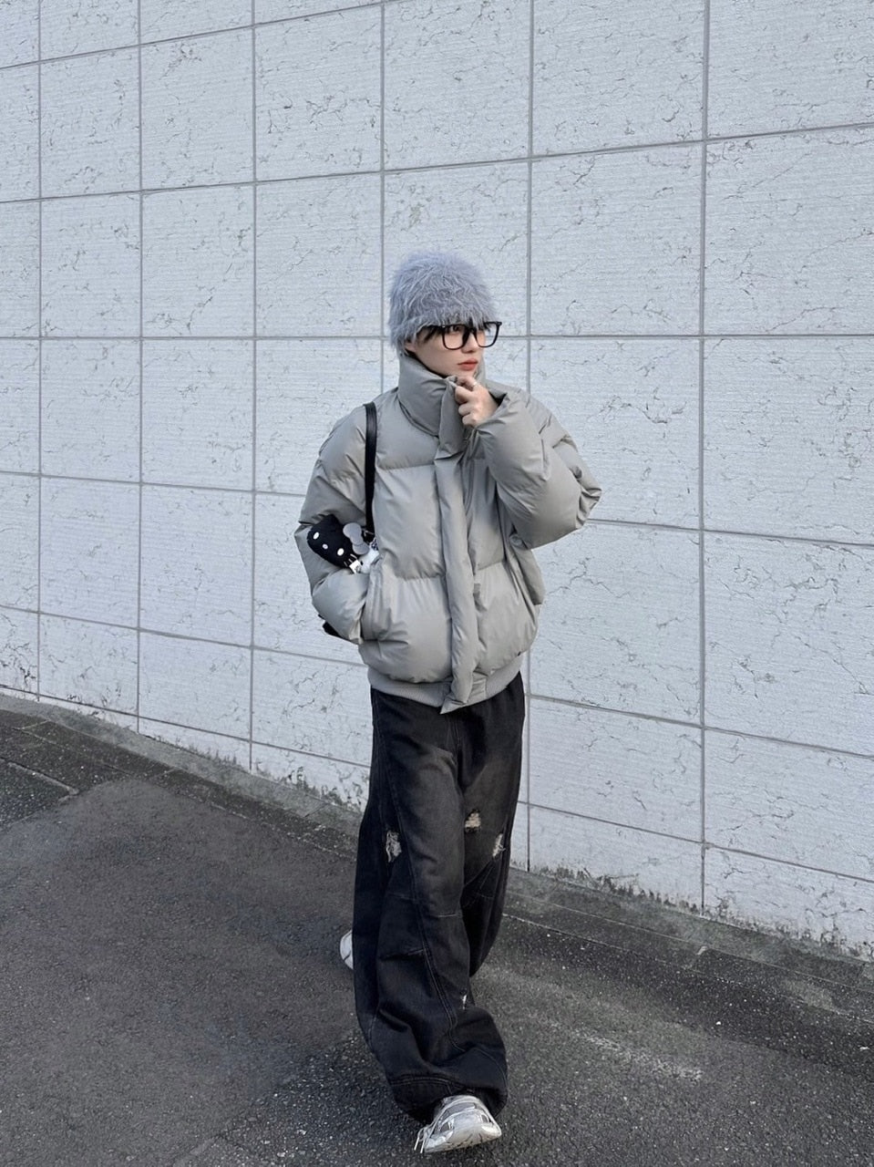 国際配送【LUV CODE】point damage balloon denim pants