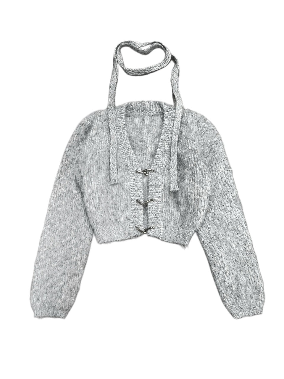 受注制【Never mind the XU】tie set knit cardigan (3color) / 【ネバーマインドザエックスユー】ネクタイセットニット長袖カーディガン