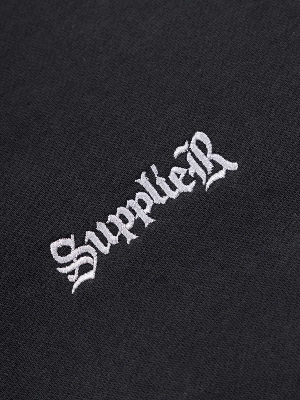 【SUPPLIER】2-Tone Rhinestone Cross Zip Hoodie